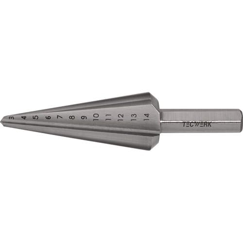 TECWERK Blechschälbohrer Bohrber.16-30,5mm HSS Gesamt-L.76mm Z.2 TECWERK