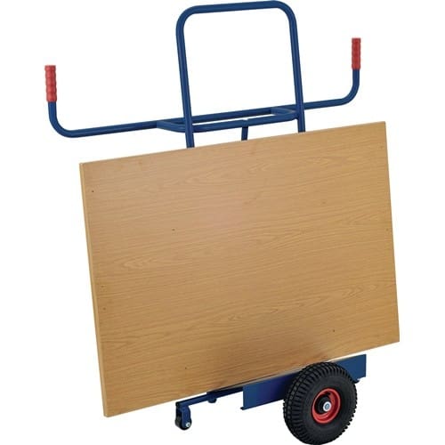 TECWERK Plattenkarre Trgf.350kg H.1440mm Aufl.-L500xB200mm Bereifung Luft saphirblau TW