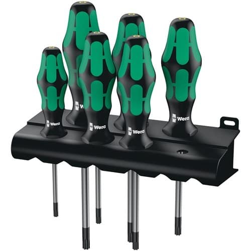 WERA Schraubendrehersatz 367/6 TORX BO 6-tlg.TORX® m.Bohr.2K-Griff Rundkl.WERA