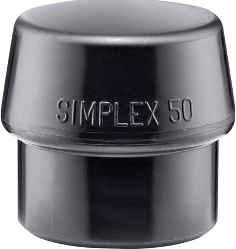 HALDER Schonhammerkopf SIMPLEX Kopf-Ø 50mm Gum.schwarz mittelh.HALDER