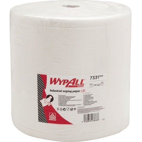 KIMBERLY-CLARK Wischtuch WYPALL L30 7331 L.ca.380 mmxB.ca.370mm weiß 1000 Tü./Rl.