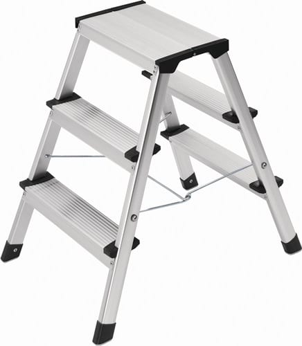 HAILO Klapptritt D60 Stufen 3 Plattform-H.600mm Alu.m.Anti-Rutsch-Riffelung HAILO