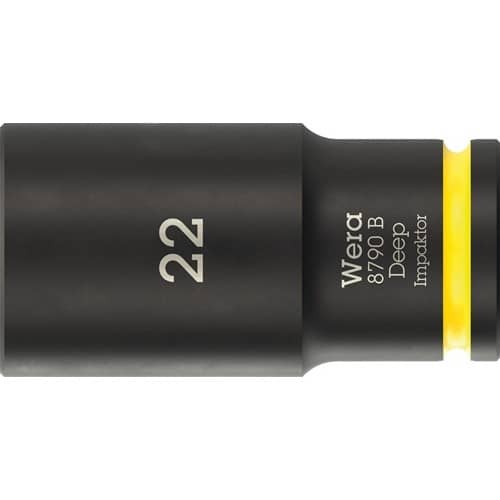 WERA Steckschlüsseleinsatz 8790 B Impaktor Deep 3/8 Zoll 22mm L.63mm WERA