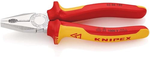 KNIPEX Kombizange L.180mm Mehrkomp.-Hüllen verchr.VDE KNIPEX