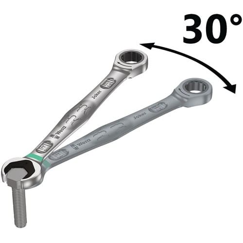 WERA Maulringratschenschlüssel Joker SW 19mm L.246mm umschaltbar,Rings.15Grad WERA