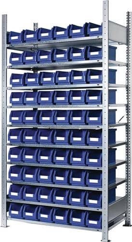 KAPPES Steckregal H2000xB1000xT300mm Grundregal 10 Stahl-Bd.60xGr.5 blau KAPPES