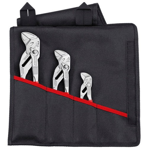 KNIPEX Zangenschlüsselset S6 Inh.3-tlg.verchr.Rolltasche KNIPEX