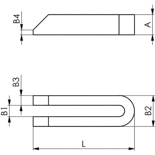 AMF Gabelspanneisen DIN 6315B Schlitz-B.11mm L.100mm f.Spannschraube M10 AMF