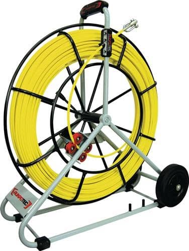 RUNPOTEC Glasfaserstab Band-L.100m Biege-R.620mm Kabel-D.9mm RUNPOTEC