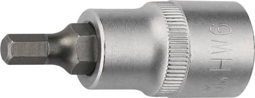 TECWERK Steckschlüsseleinsatz 1/2 Zoll Innen-6-kant SW 17mm L.55mm TECWERK
