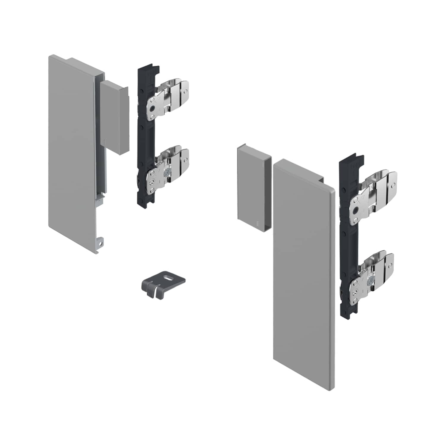 HETTICH AvanTech YOU Set Verbinder für gestaltbare Innenfront, Systemhöhe 187, Für Zarge mit Illumination, 9327221