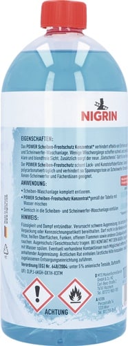 NIGRIN Scheiben-Frostschutz POWER Konzentrat 1l Flasche NIGRIN