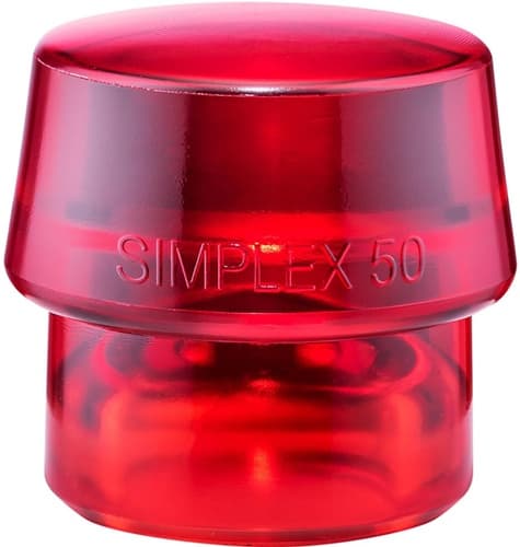 HALDER Schonhammerkopf SIMPLEX Kopf-Ø 50mm Plastik rot hart HALDER