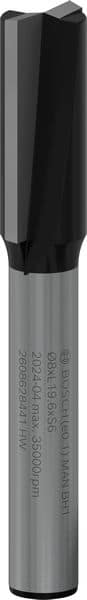 BOSCH Nutfräser Standard for Wood, 6 mm, D1 8 mm, L 19,5 mm, G 51 mm
