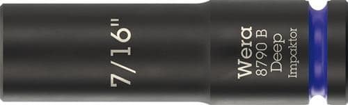 WERA Steckschlüsseleinsatz 8790 B Impaktor Deep 3/8 Zoll 7/16 Zoll L.63mm WERA