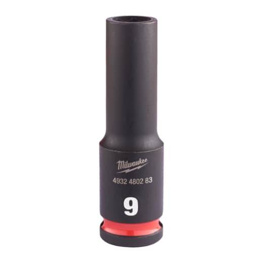 MILWAUKEE 9 x 65 mm SHOCKWAVE Schlagnuss 3/8" lang