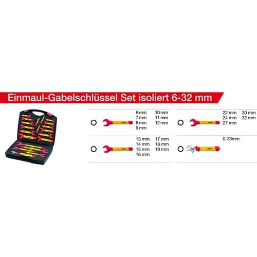 WIHA Einmaul-Gabelschlüssel-Set 5590N 21-tlg.6-32mm WIHA
