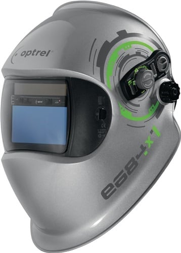 OPTREL Schweißerschutzhelm Optrel e684 silber 90x110mm DIN 5-13 Krt.OPTREL
