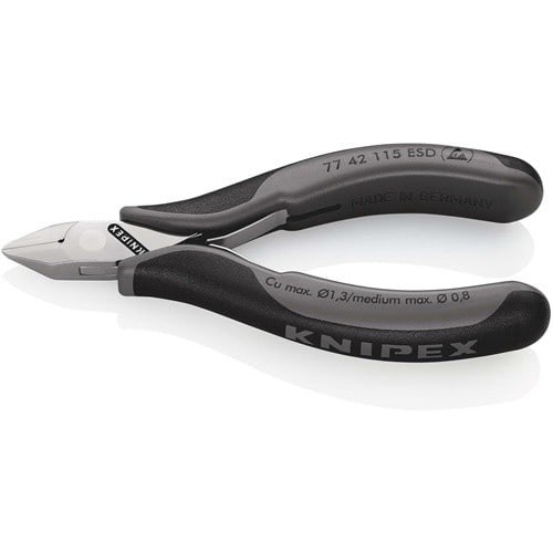 KNIPEX Elektronikseitenschneider L.115mm Form 4 Facette nein spiegelpol.KNIPEX