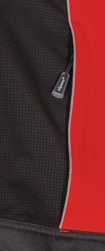 Waldarbeiter-Softshelljacke ESCHE Gr.XXXXL rot/gelb/schwarz ELYSEE