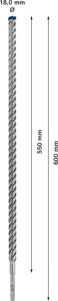 BOSCH EXPERT SDS plus-7X Hammerbohrer, 18 x 550 x 600 mm. Für Bohrhämmer