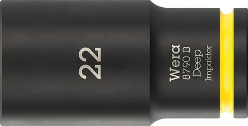 WERA Steckschlüsseleinsatz 8790 B Impaktor Deep 3/8 Zoll 22mm L.63mm WERA