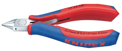 KNIPEX Elektronikseitenschneider L.115mm Form 5 Facette ja,kl.2K-Hülle