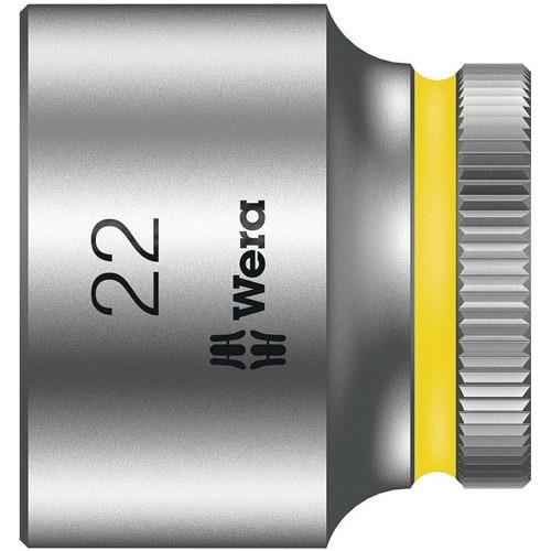 WERA Steckschlüsseleinsatz 8790 HMB Außen-6-kant SW22mm L.30mm 4-kt3/8Zoll CV verchr.