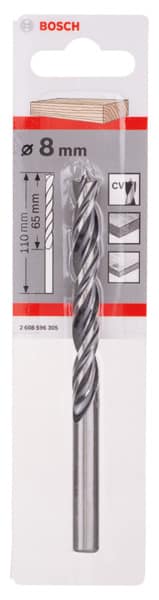 BOSCH Holzspiralbohrer Standard, 8 x 75 x 117 mm, d 8 mm