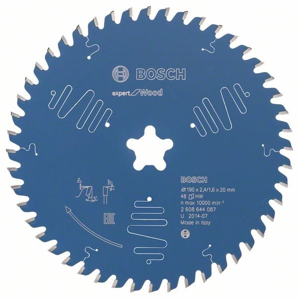 BOSCH Kreissägeblatt Expert for Wood, 190 x 2,4 mm, 48
