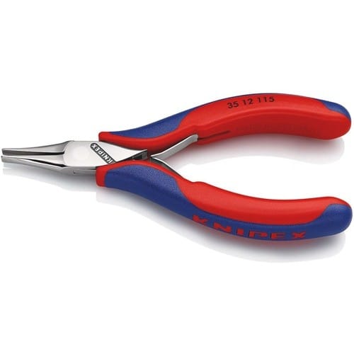 KNIPEX Elektronik-Greifzange Gesamt-L.115mm flachbreite Backen Form 1 Mehrkomp.-Hüllen
