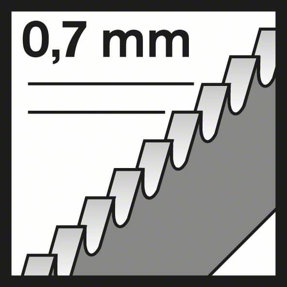 BOSCH Stichsägeblatt U 118 G Basic for Metal, 3er-Pack