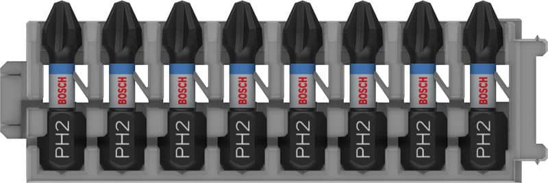 BOSCH Schrauberbit-Set Impact Control, 8-teilig, 8 x PH2, 25 mm