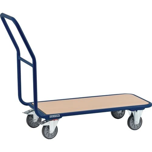 TECWERK Plattformwagen Ladeflächen L850xB450mm STA blau Trgf.250kg Gesamt-L.940mmTECWERK