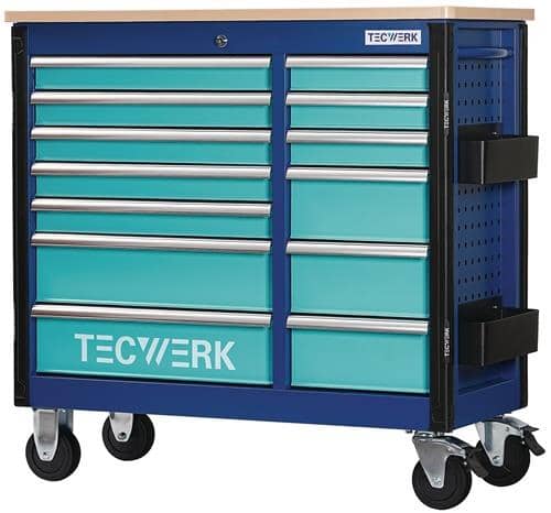 TECWERK Rollwerkbank PLUS 2.0 S Außen-B1150xT500xH1015mm Schubl.13 30kg 500kg TECWERK