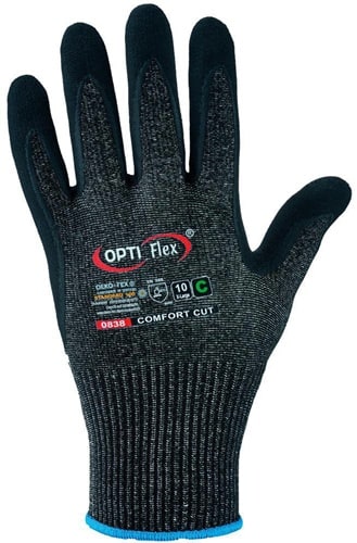 OPTIFLEX Schnitthandschuh Comfort Cut Gr.8 schwarz meliert/schwarz EN 388 PSA II 12 PA