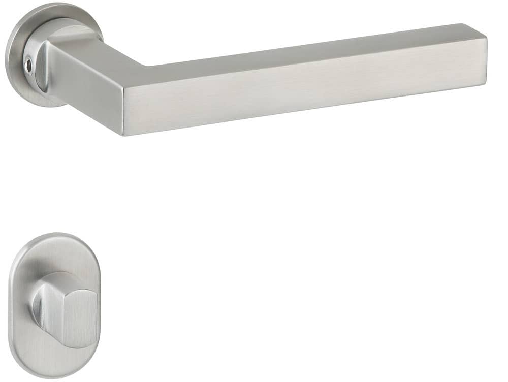 HERMAT Drückergarnitur mit Rosetten SQUARE 1835/2401, Aluminium