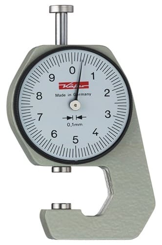 Taschendickenmessgerät K 15 0-10 mm Ablesung 0,1 mm plan 6,35 mm KÄFER