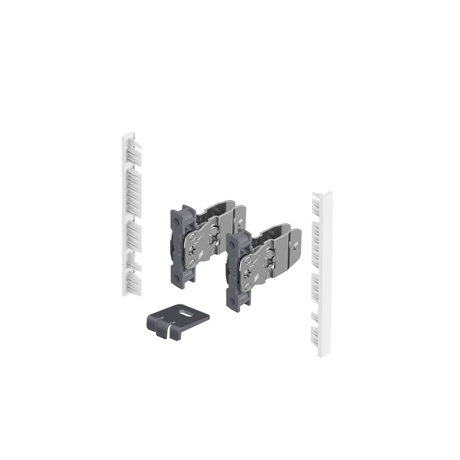 HETTICH AvanTech YOU Verbinderset für Innenfront zum Selbstablängen, Systemhöhe 101, weiß, Für Zarge mit Illumination, 9327214