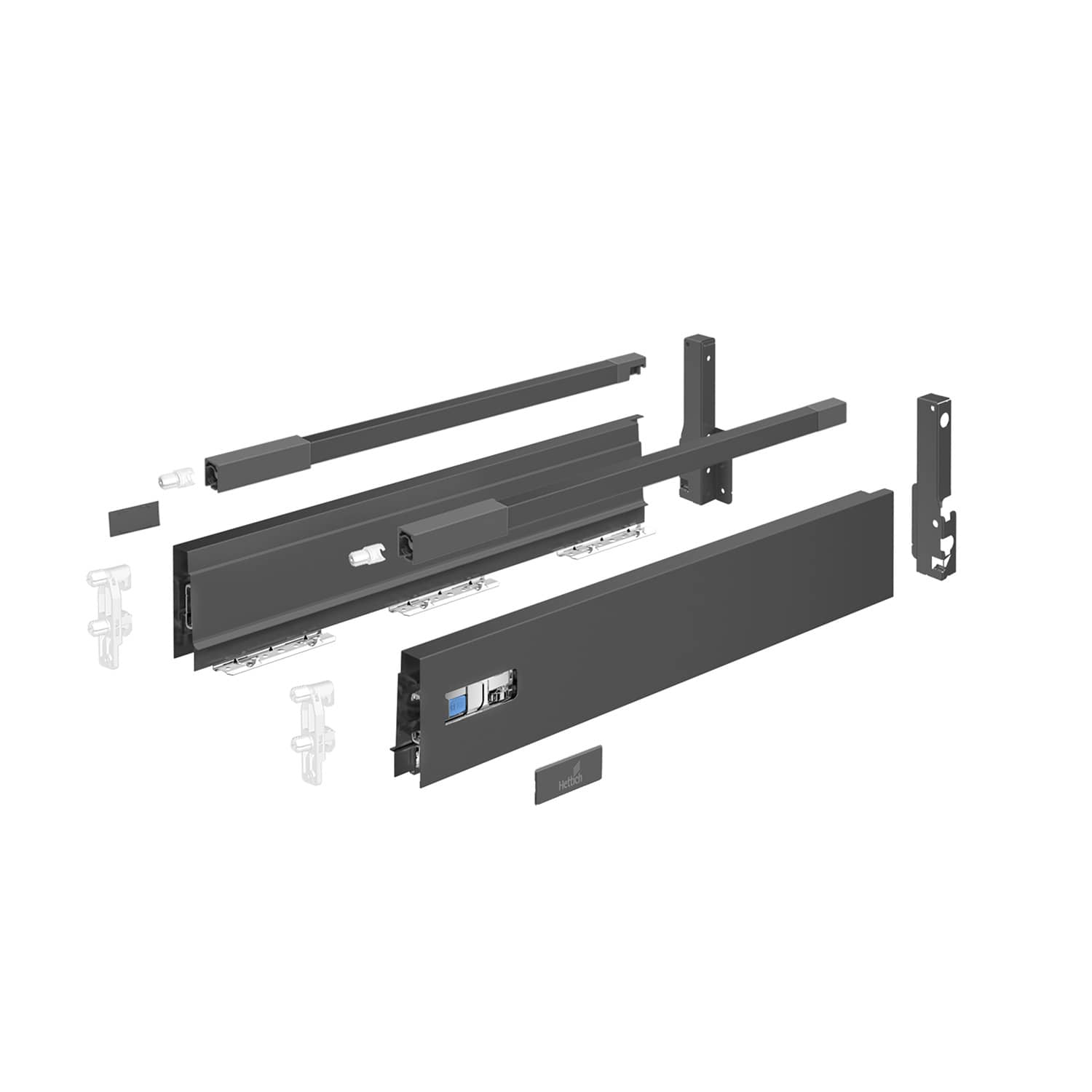 HETTICH InnoTech Atira Set Frontauszug, 470 x 144 mm, anthrazit, links und rechts, 9307213