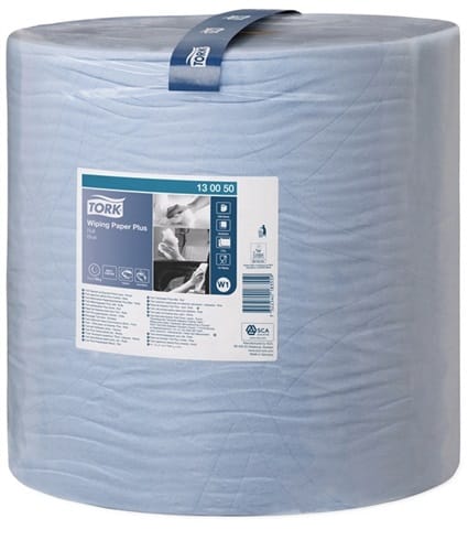 TORK Putztuch TORK 130050 L.ca.340 mmxB.ca.369mm blau 2-lagig,Hybrid Rl.TORK