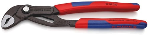 KNIPEX Wasserpumpenzange Cobra® L.250mm Spann-W.46mm pol.Mehrkomp.-Hülle KNIPEX