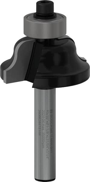 BOSCH Profilfräser B 1/4", R1 4 mm, D1 28,6 mm, B 15,9 mm, L 12,4 mm, G 54 mm