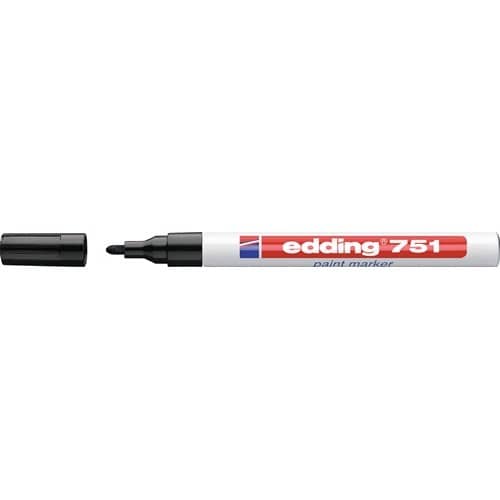 EDDING Lackmarker 751 schwarz Strich-B.1-2mm Rundspitze EDDING