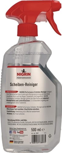 NIGRIN Scheiben-Reiniger Performance 500ml Sprühflasche NIGRIN