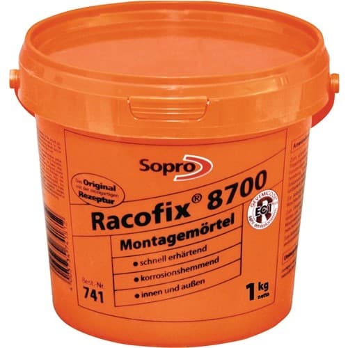 SOPRO Montagemörtel Racofix® 8700 1:3 Raumteile (Wasser/Mörtel) 1kg Eimer SOPRO