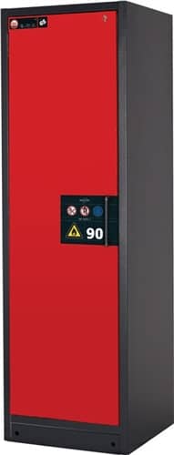 ASECOS Sicherh.-Schrank Typ 90 H1953xB599xT615mm grau/rot Vollblechtüren