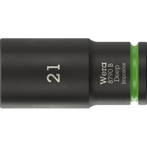 WERA Steckschlüsseleinsatz 8790 B Impaktor Deep 3/8 Zoll 21mm L.63mm WERA