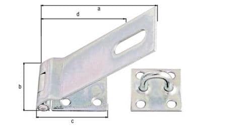 GAH Sicherheitsüberfalle L.153x68mm B.50mm STA galv.verz.d.pass.GAH