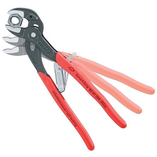 KNIPEX Wasserpumpenzange SmartGrip® L.250mm Spann-W.10-36mm grau atram.pol.Ku.-Überzug